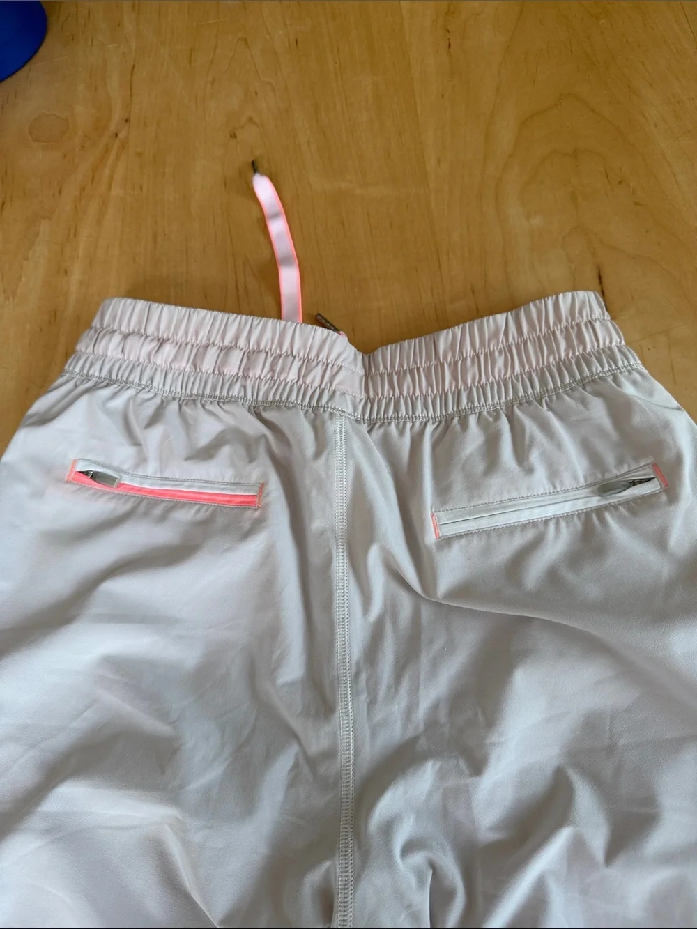 lululemon athletica Light Gray Jogger Pants with Pink Drawstring